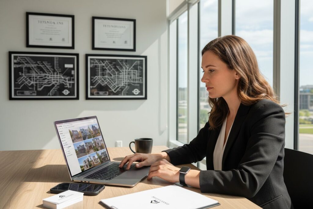 real estate modern workspace
